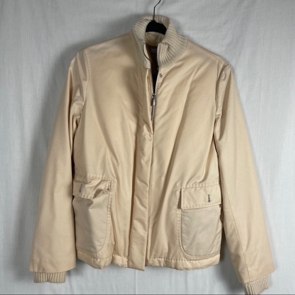 Malo Silk/Cashmere Puffer Bomber Jacket